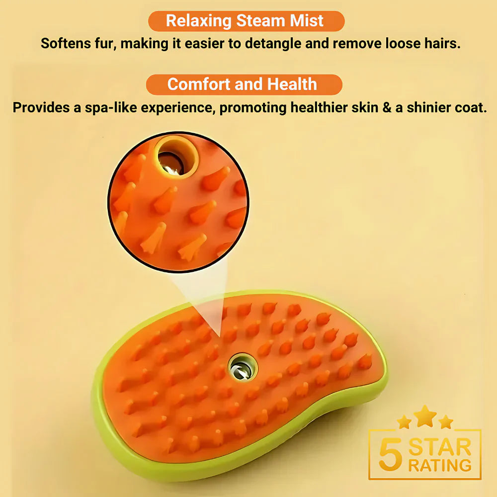 PawMist™ Steamy Pet Grooming Brush